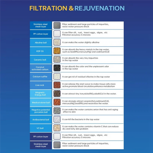 B89B-20 Stage Shower Water Filter Set To Remove Chlorine Fluoride Heavy Metals Filtered Soften Water For Shower Head